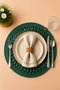 Decorative Single Placemat Patterned Tricot Model Round American Style Placemat Knitted Placemat Handmade Stylish Table Decoration Dining Table Breakfast Table Tableware Decor Home and Kitchen Accessory