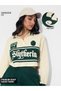 Slytherin House Crest Polo Crop Top with Long Sleeve
