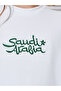 Girls Off White KSA National Day Embroidered T-Shirt with Side Bows - 4