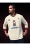 Men Naruto Hokage Embroidered V-Neck Oversized Fit Long Sleeve T-Shirt - 3