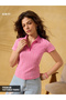 Pink Striped Slim Fit Cotton Polo T-Shirt