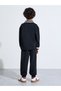 Boys black Graphic Print Contrast Trims Polo T-Shirt and Joggers Set - 5