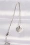 316L Steel Chain Silver Color Zircon Stone Heart Necklace - 3