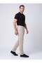 Beige Dynamic Fit Men's Jogger Pants with Side Elastic