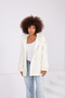 Women's Oversize Stand Collar Buttoned Pocket Short Cashmere Coat - 8