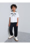 Boys off White Graphic Print Contrast Collar Oversized Shirt - 2