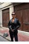 Belted Double-Breasted Casual Leather Jacket - 5