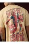 Beige Deadpool Print Short Sleeves Oversized T-Shirt - 5