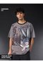 Men Grey Bugs Bunny Graphic Oversized T-Shirt