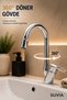 Lavabo Bataryası 360 °   Rotating Body Swivel Aerator Brass Body Chrome Hot and Cold Water - 2