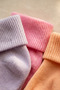 Cloudstep 6-Pack Premium Cotton Soft Textured Curled Toe Baby Socks Set - Colorful & Antial - 5