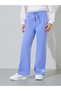 Teen Girls Off White Graphic Print Sweatshirt and Blue Straight Leg Pants Set - 4