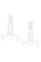 2 Pack 5 Inch Clear Acrylic Display Stands - Foldable Book Holder Easels for Cookbooks, Photo Frames - 7