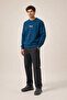 Black New Season Men's Winter Regular Fit Sweatshirt Cotton Petrol - 3