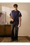Men Color Block Oversized Round Neck T-Shirt - 4