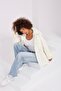 Women's Oversize Stand Collar Buttoned Pocket Short Cashmere Coat - 7