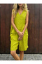 Green V Neck Top and Shorts Co-Ord Set - 3