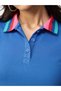 Blue Slim Fit Polo T-Shirt with Tipped Neck - 2