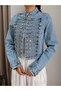 Slim Fit Buttoned Denim Jacket - 3