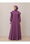 Medina Silk Dress with Shoulder and Cuff Piping 150 cm Anka262038