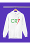 Christiano Ronaldo Printed Cotton Long Sleeved 3-Yarn Hooded Sweatshirt