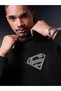 Men Black Superman Graphic Oversized Long Sleeve T-Shirt - 2