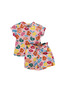 Baby Girl Salmon Colored Floral Printed Shorts Set of 2