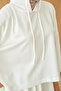 Women's Hooded Two-Piece Set with Elastic Waist and Cuffs, White - 7