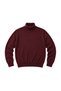 Men's Large Size Burgundy Full Fisherman Knitwear Sweater 3Xl-4Xl-5Xl-6Xl - 4
