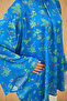 Women's Small Floral Pattern Blouse Blue - 5