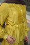 Women's Grass Green Detailed Lined High Collar Shirt Set in Fat Green - 5