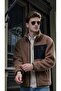 Men's Lamb Winter Welsoft Plush Fabric Jacket with Full Zipper and Front Pocket - 5