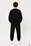 Black Boy's Crew Neck Printed 2-Piece Tracksuit Set 24693 - 4