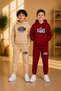 Busekids Unisex Children's Multi-Colored Multi-Printed 2-Piece Hooded Tracksuit Set