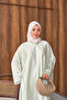Women's Asymmetrical Cut Double Striped Long Tunic Water Green - 3