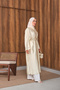 Women's Asymmetrical Cut Double Striped Long Tunic Yellow - 4