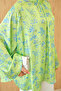 Women's Small Floral Pattern Blouse Green - 5