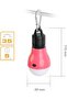 مجموعة من 3 مصابيح تخييم، مصابيح LED بثلاثة أوضاع مع خطاف، تعمل ببطاريات AAA - 4