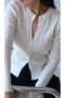 Crew Neck Braided Buttoned Fit Basic Women's Knitwear Cardigan - 8
