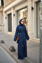 Women's Side Lace-Up Trouser Suit Navy Blue - 4