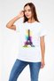 Eiffel Tower White Unisex T-Shirt T-Shirt - 3