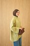 Women's Shepherd Button Detail Waist Tie Tunic in Fat Green - 2