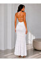 Halter Necklace Collar Backless Maxi Lace Dress with Lining That Doesn'T Show Throught - 4