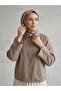 Zippered Pocket Poncho-Mink - 2
