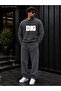 Men's Dream Big Slogan Printed Crew Neck Regular Fit Men's Tracksuit Set / Straight Leg Bottom
