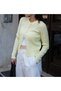 Crew Neck Braided Buttoned Fit Basic Women's Knitwear Cardigan - 2