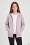 Girl's Dusty Rose Pocket Heart Detailed 3 Thread Hooded Cardigan 24717 - 2