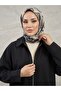 Poncho with Zippered Pocket - Black - 2