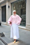 Women's Asymmetrical Cut Half Sleeve Blouse Pink - 3