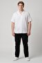 Men Regular Fit Plain Short Sleeve Casual Shirt, White - 2